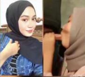 Cewek Hijab Cantik Sepong Crot dimuka